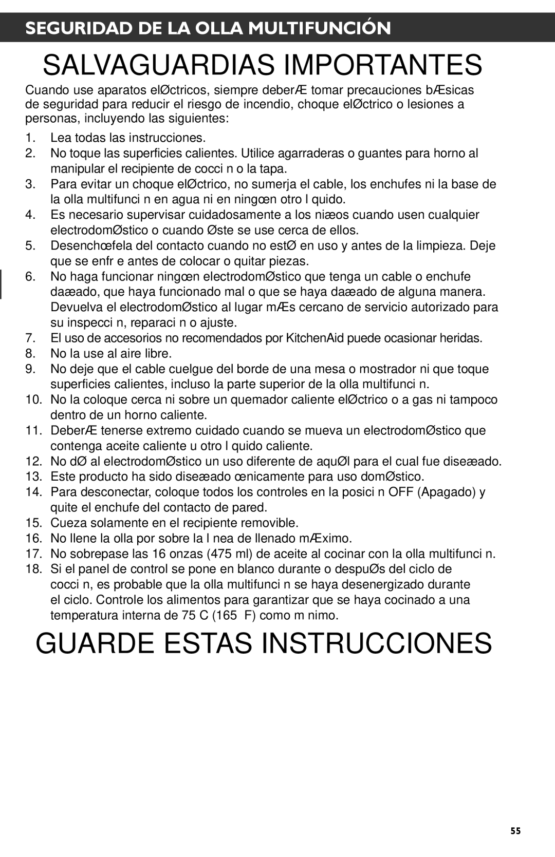 KitchenAid KMC4241 manual Salvaguardias Importantes 