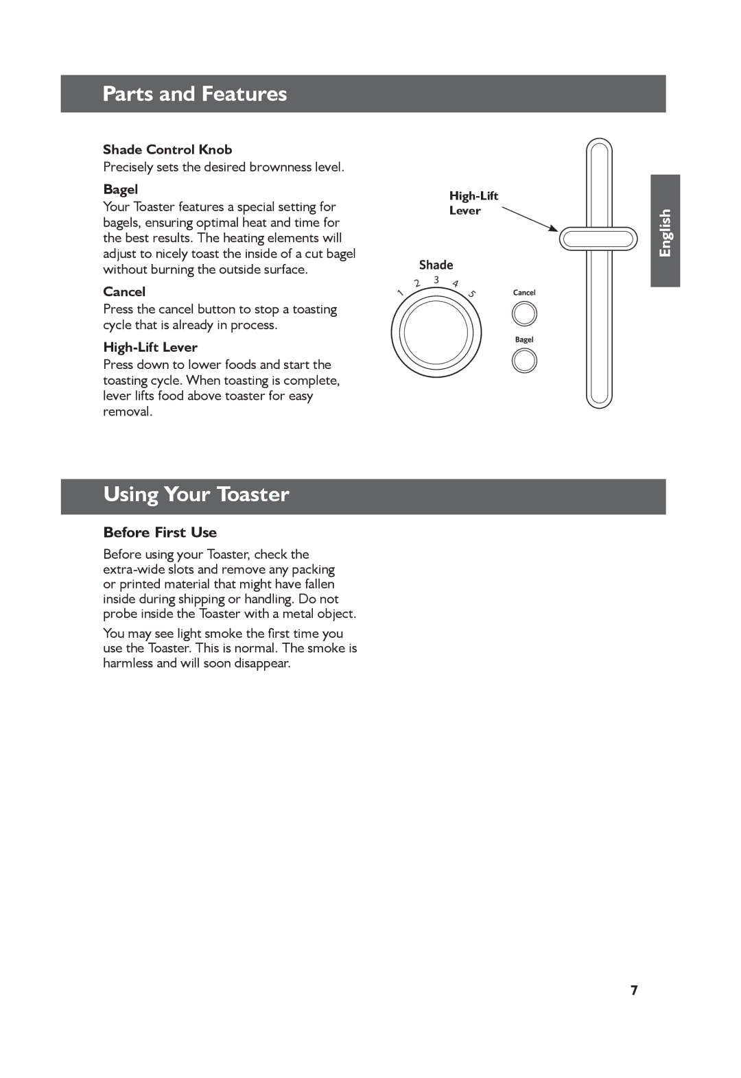 KitchenAid KMT2115, KMT4115 manual Using Your Toaster, Before First Use 