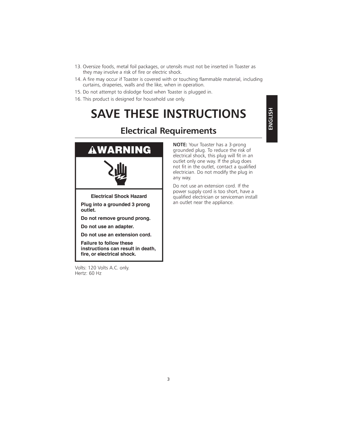 KitchenAid KMTT200 manual Electrical Requirements 