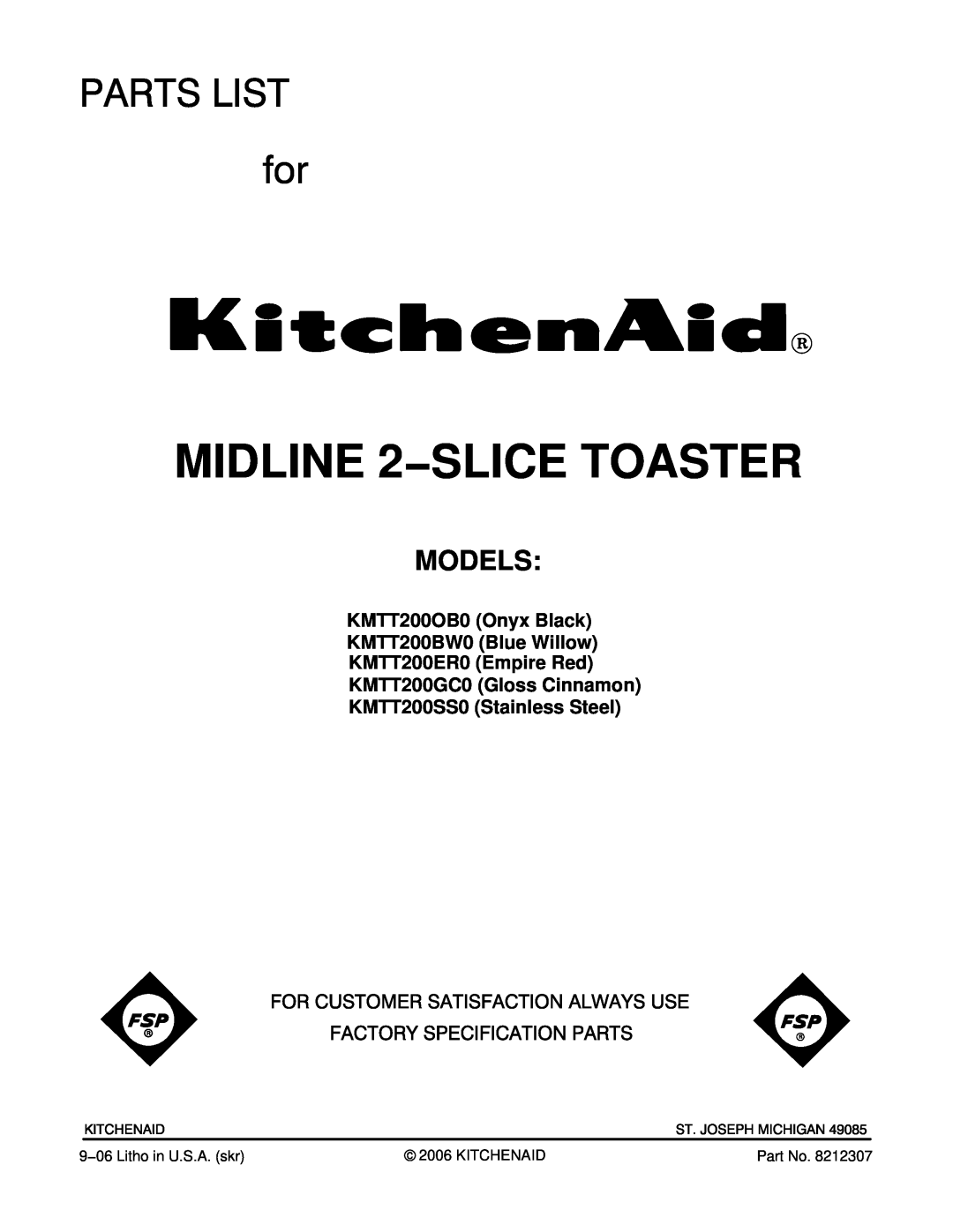 KitchenAid KMTT200ER0 manual Models, KMTT200OB0 Onyx Black KMTT200BW0 Blue Willow, KMTT200SS0 Stainless Steel 