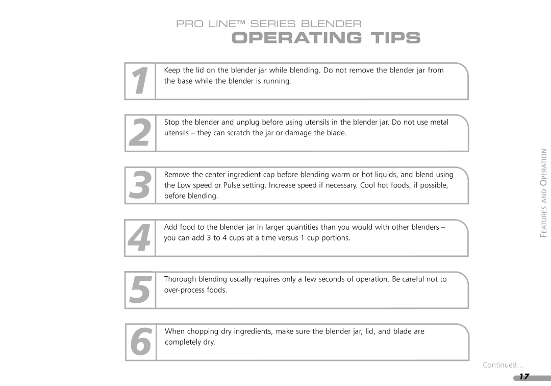 KitchenAid KPCB348, KPCB148 manual Operating Tips 