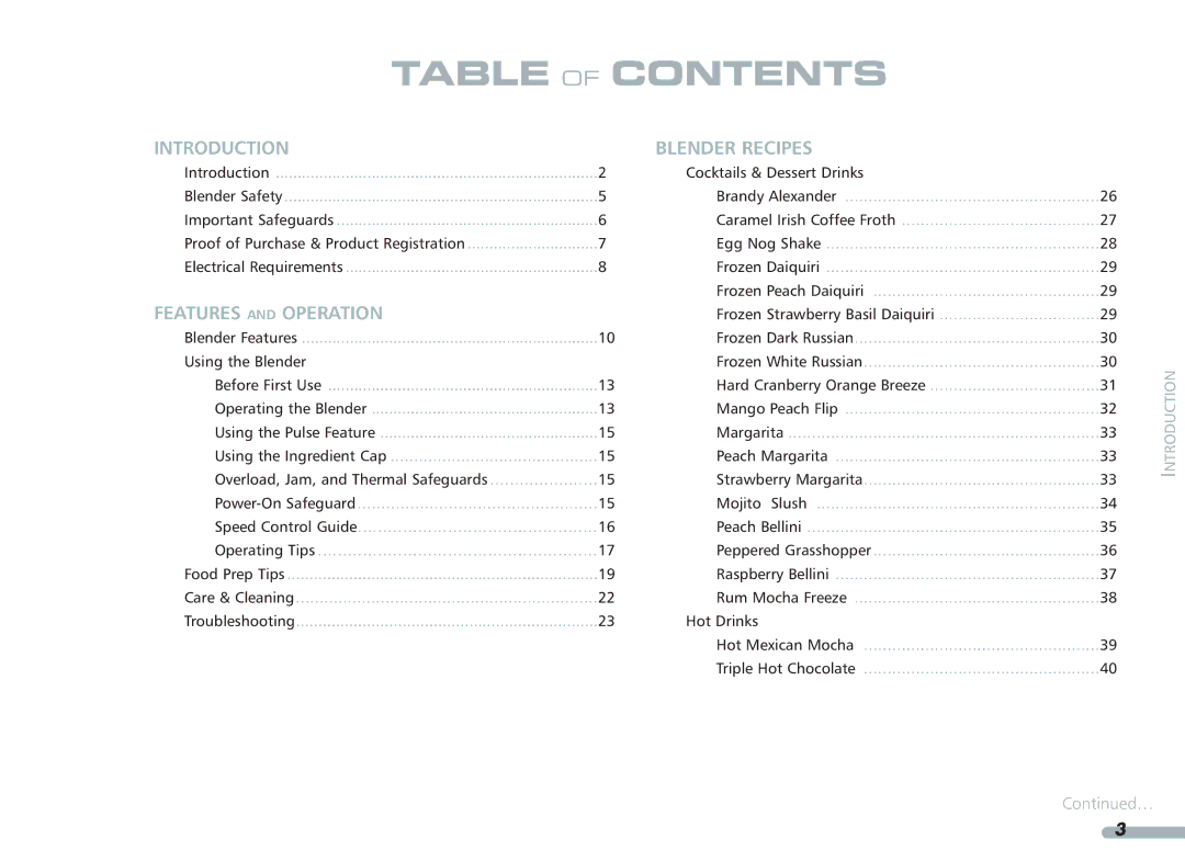 KitchenAid KPCB348, KPCB148 manual Table of Contents 