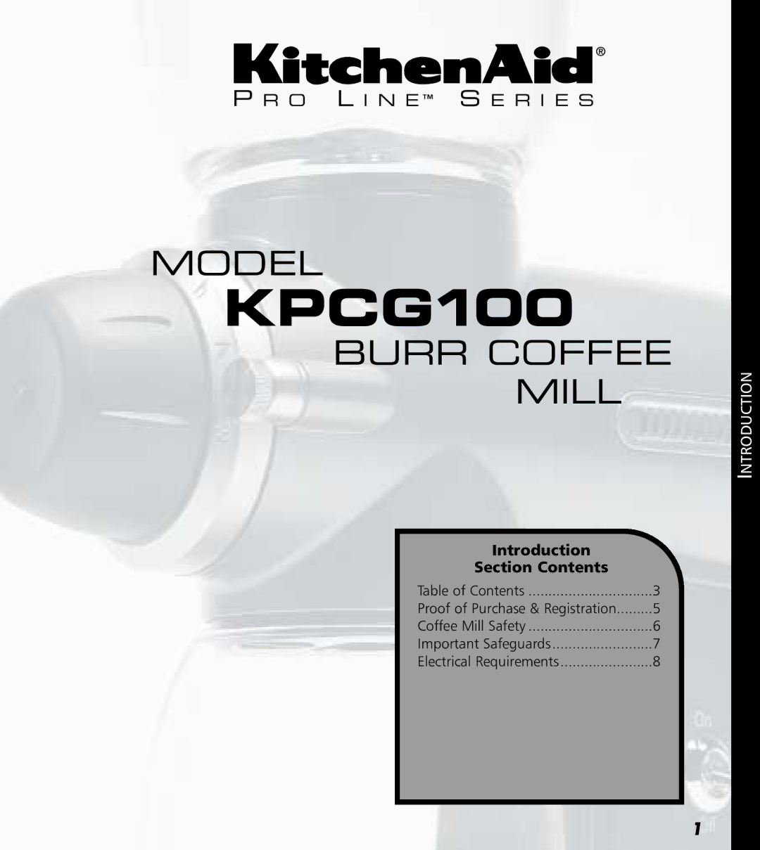 KitchenAid KPCG100 manual O L I N E S E R I E S 