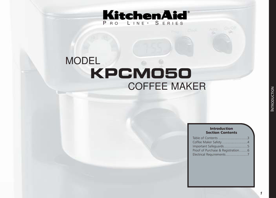 KitchenAid KPCM050 manual O L I N E S E R I E S 