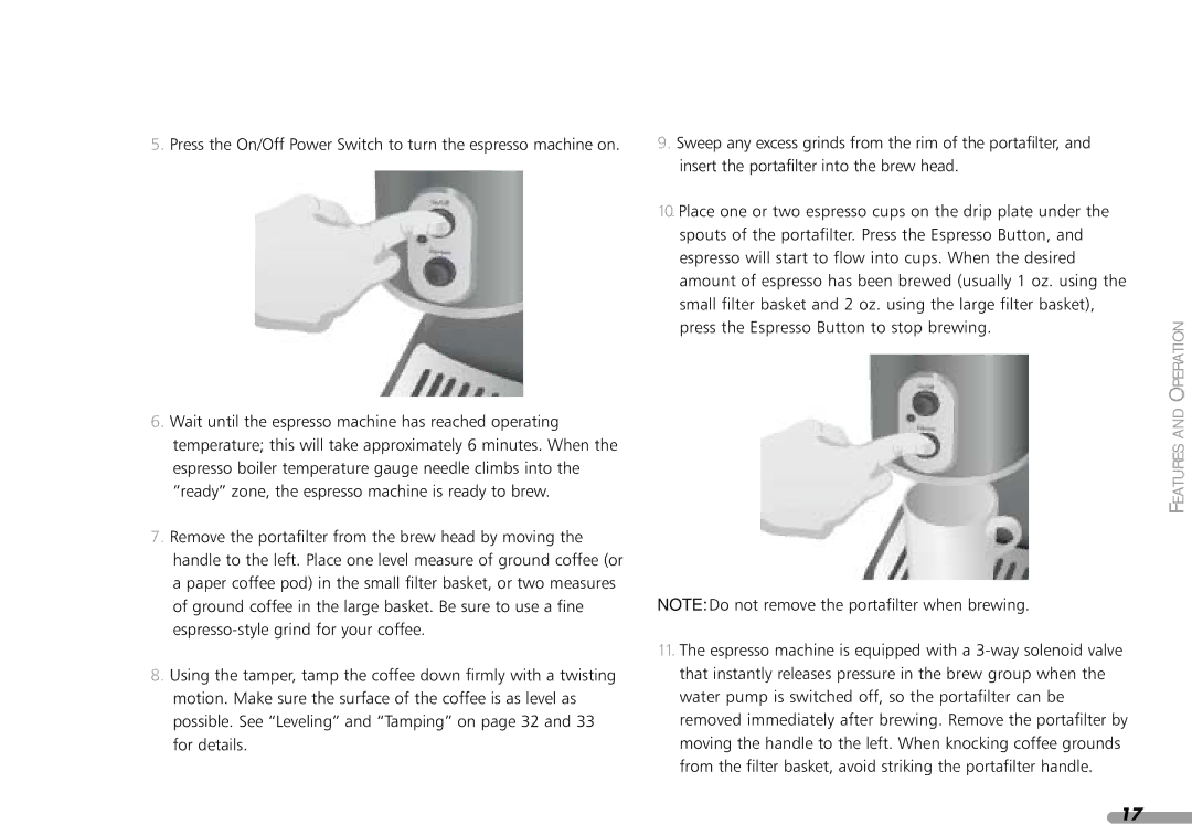 KitchenAid KPES100 manual Features and Operation 