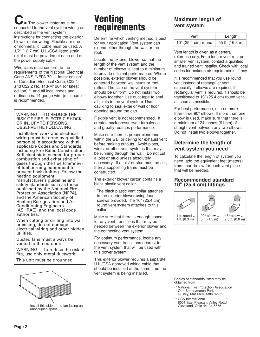 KitchenAid KPEU722M installation instructions Maximum length of vent system, Determine the length of vent system you need 