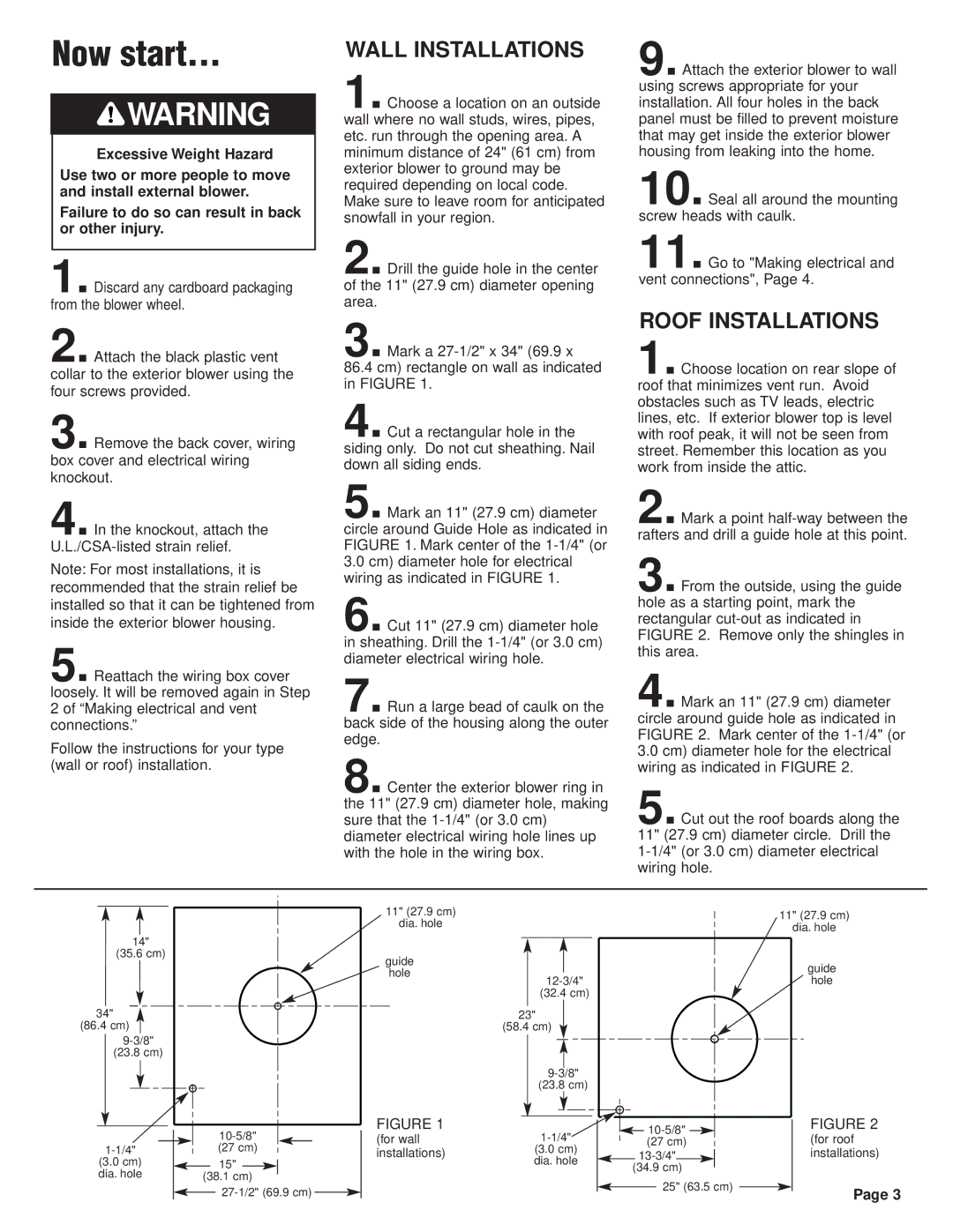 KitchenAid KPEU722M installation instructions Excessive Weight Hazard, Failure to do so can result in back or other injury 