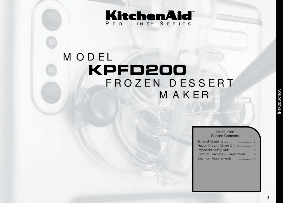 KitchenAid KPFD200, Frozen Dessert Maker, 165 manual 