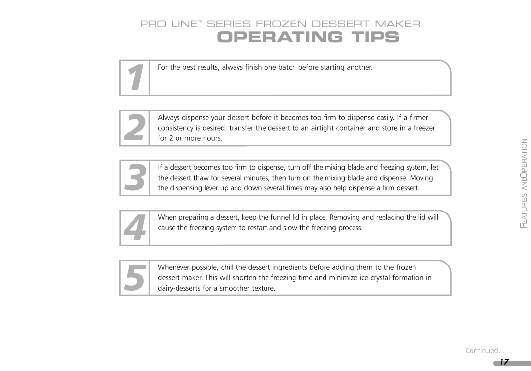 KitchenAid KPFD200 manual Operating Tips 