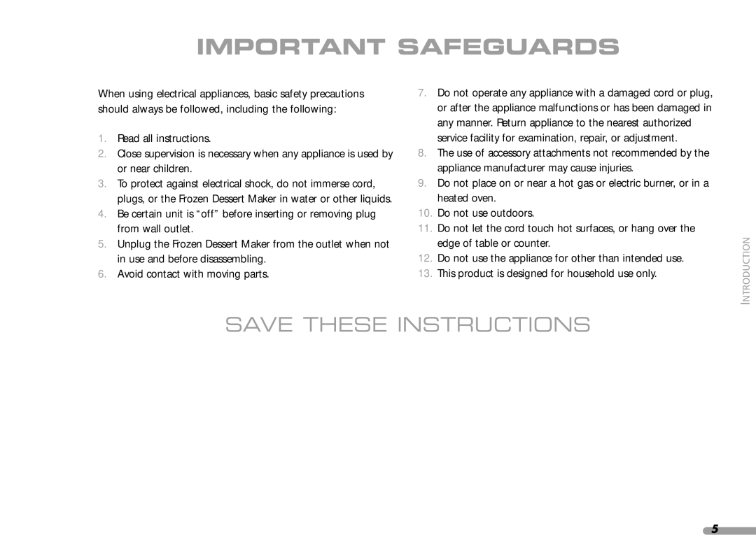 KitchenAid KPFD200 manual Important Safeguards 