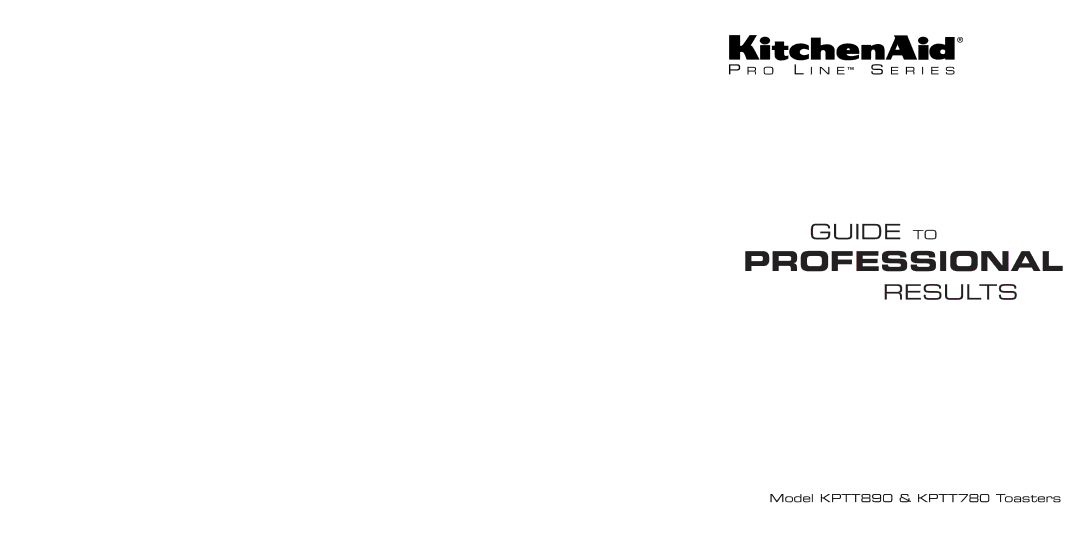 KitchenAid KPTT890, KPTT780 manual O L I N E S E R I E S 