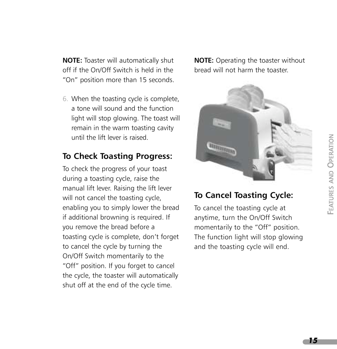 KitchenAid KPTT890, KPTT780 manual To Check Toasting Progress, To Cancel Toasting Cycle 