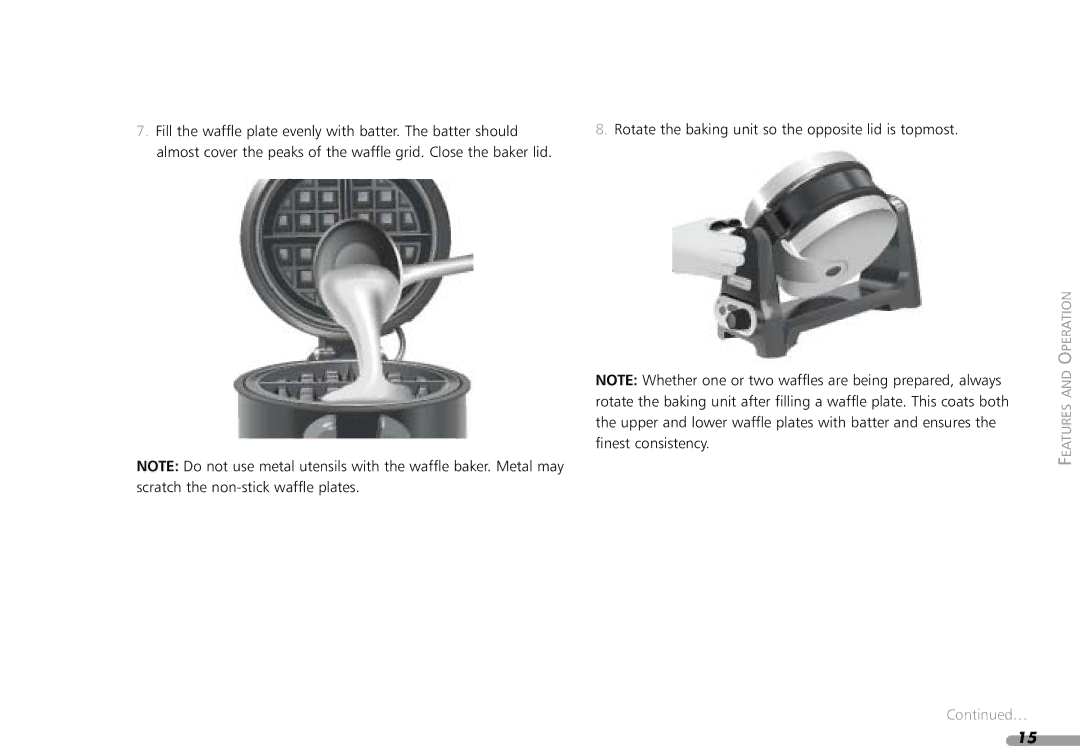 KitchenAid KPWB100 manual Features and Operation 