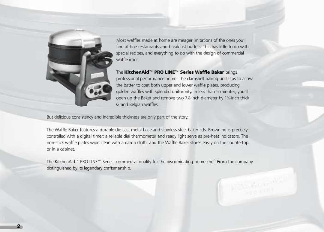 KitchenAid KPWB100 manual 