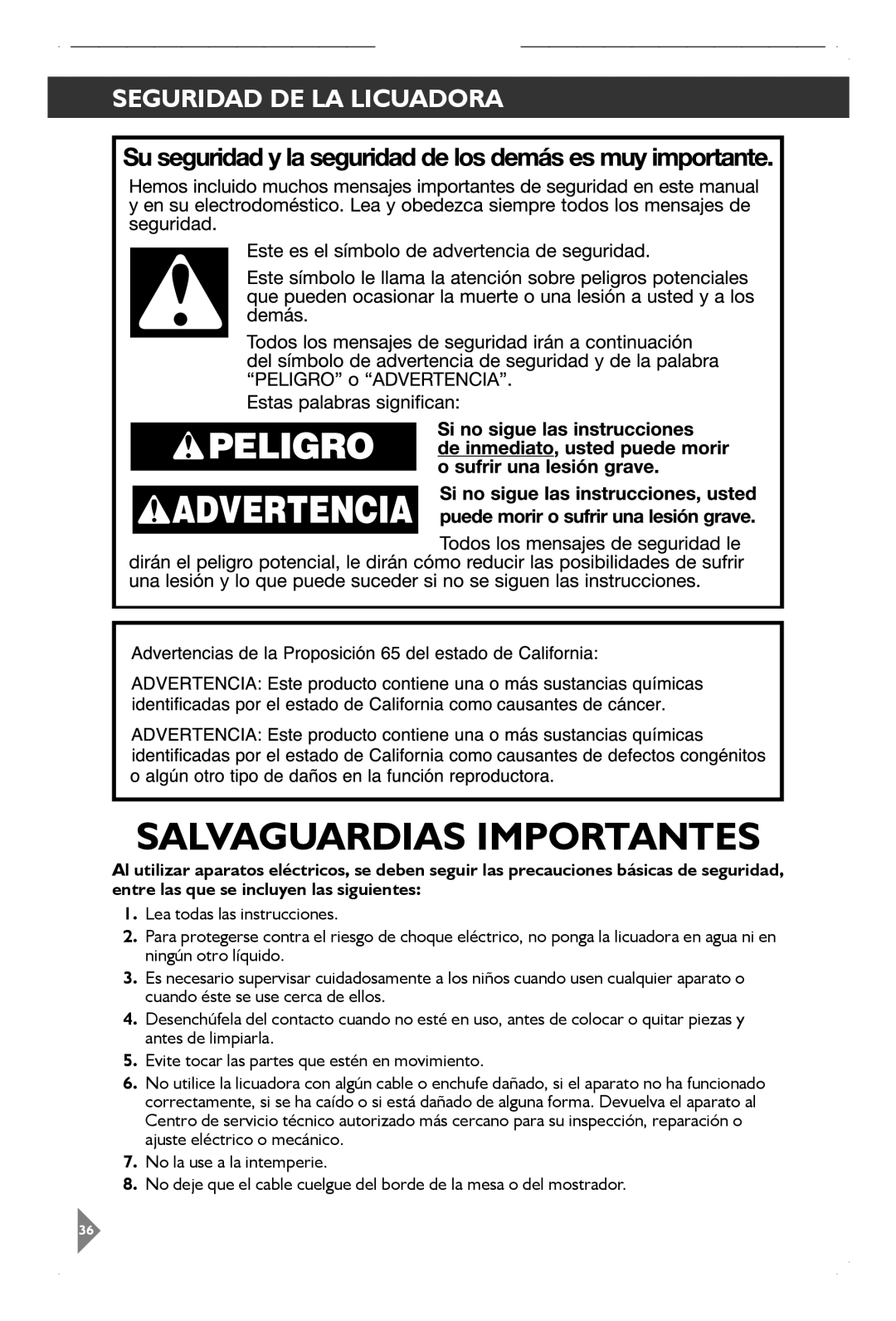 KitchenAid KSB1570 manual Salvaguardias Importantes, Seguridad DE LA Licuadora 