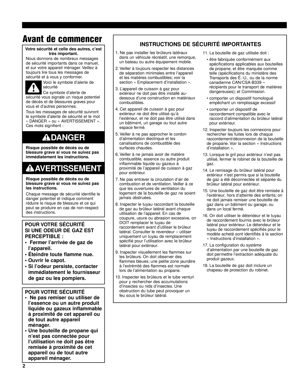 KitchenAid KSBN220 installation instructions Avant de commencer…, Votre sécurité et celle des autres, c’est, Très important 