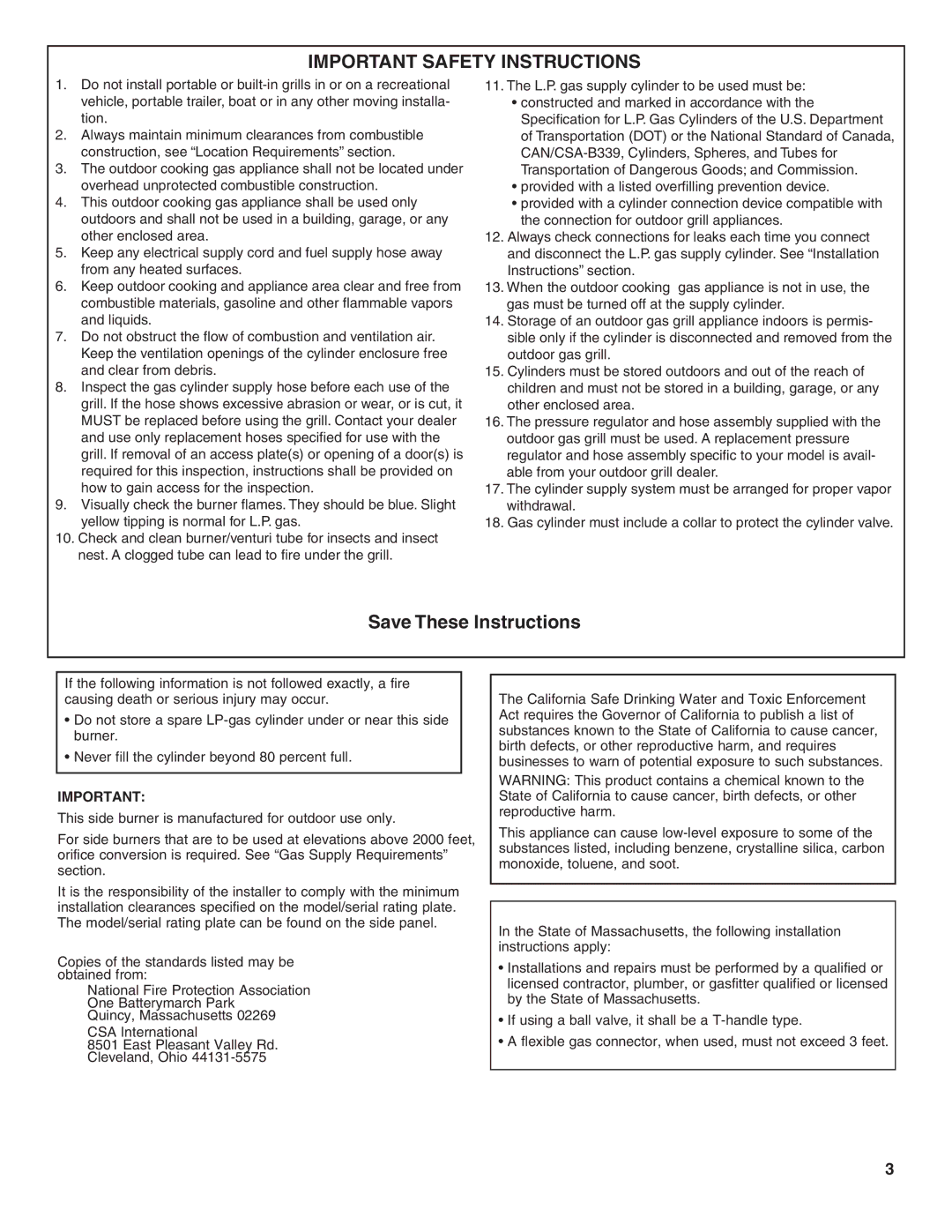 KitchenAid KSBN220SSS installation instructions Important Safety Instructions 