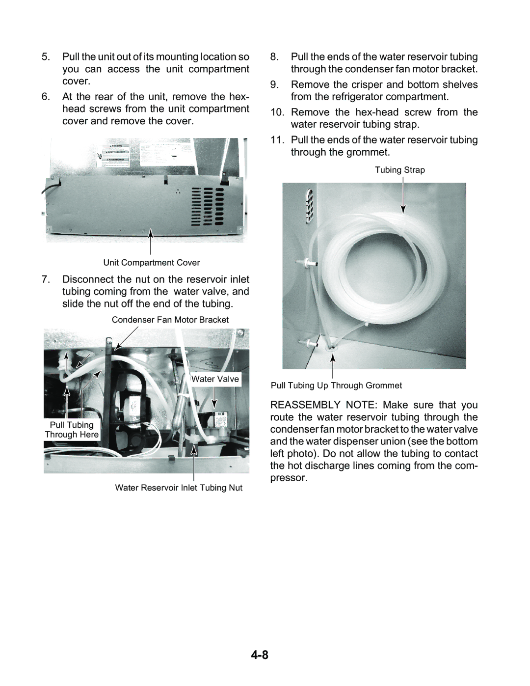 KitchenAid KSCS25FKSS00, KSBP25FKSS00, KSBS25FKWH00, KSBS25FKBT00, KSBS25FKBL00, KSFS25FKBL00 manual Unit Compartment Cover 