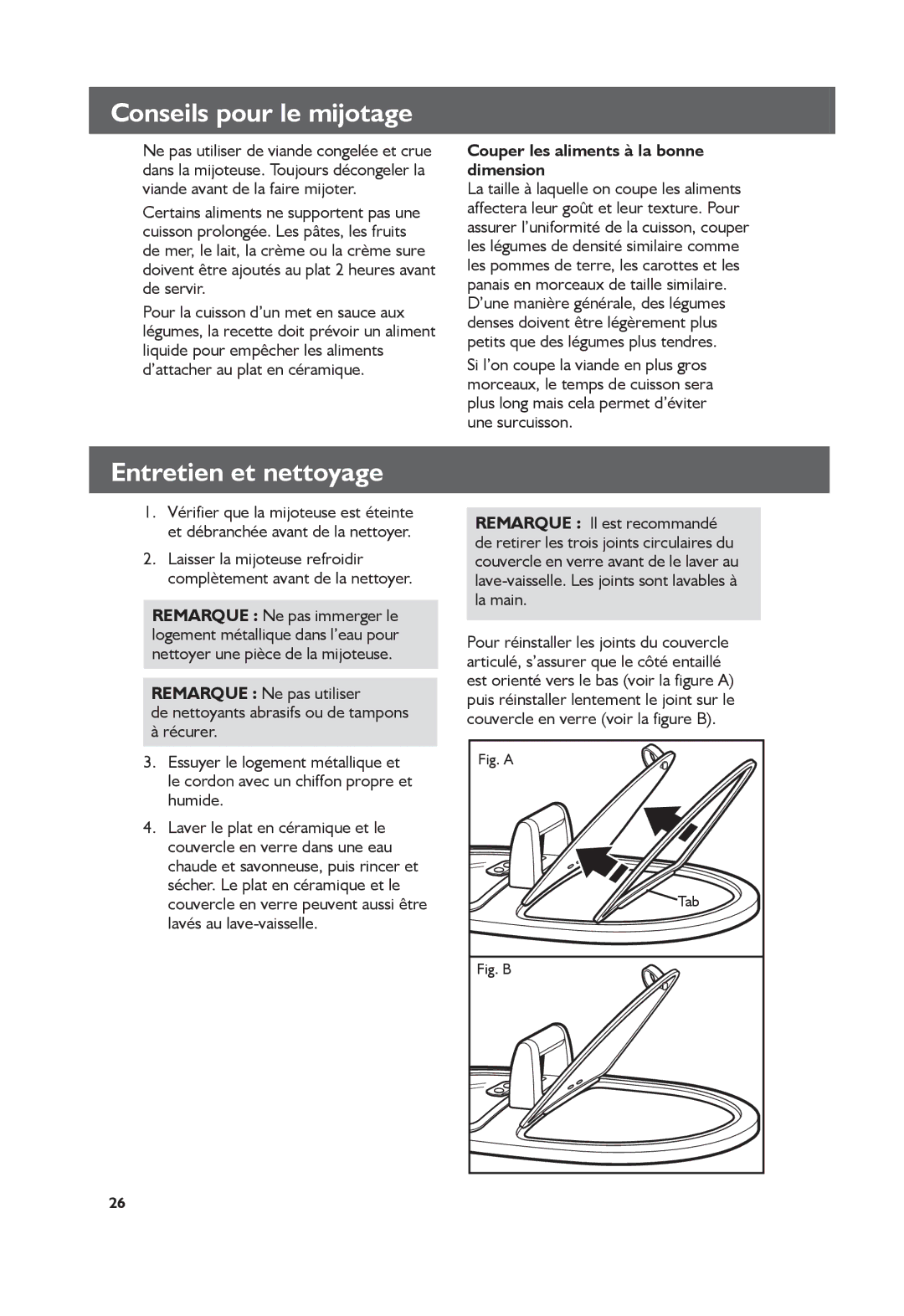 KitchenAid KSC6222, KSC6223 manual Entretien et nettoyage, Couper les aliments à la bonne dimension 