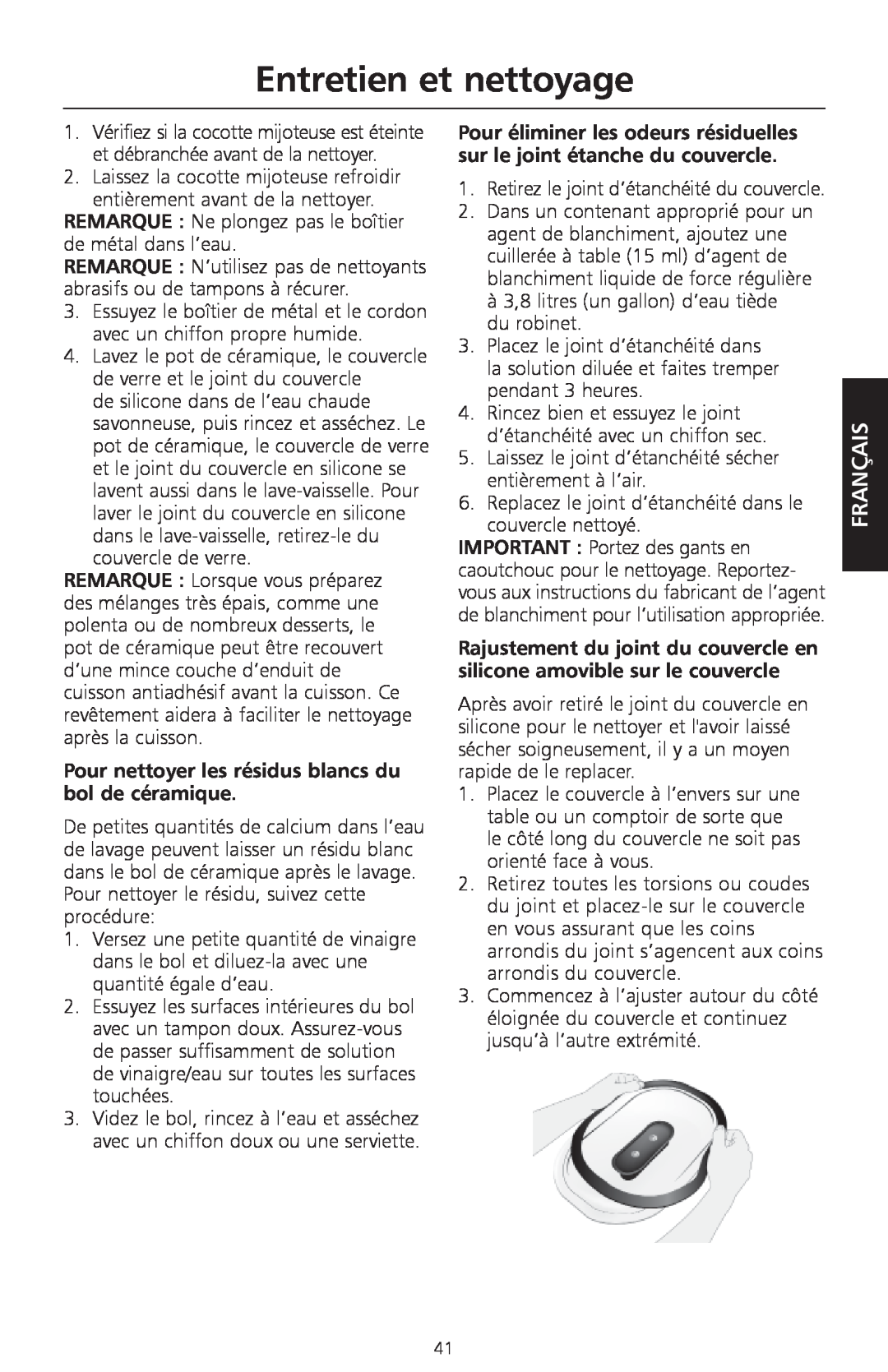 KitchenAid KSC700 manual Entretien et nettoyage, Français 