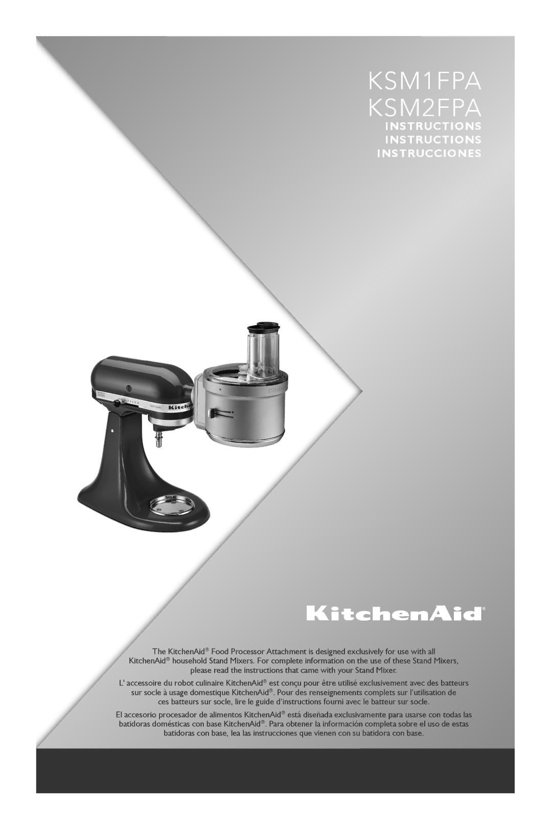 KitchenAid manual KSM1FPA KSM2FPA 