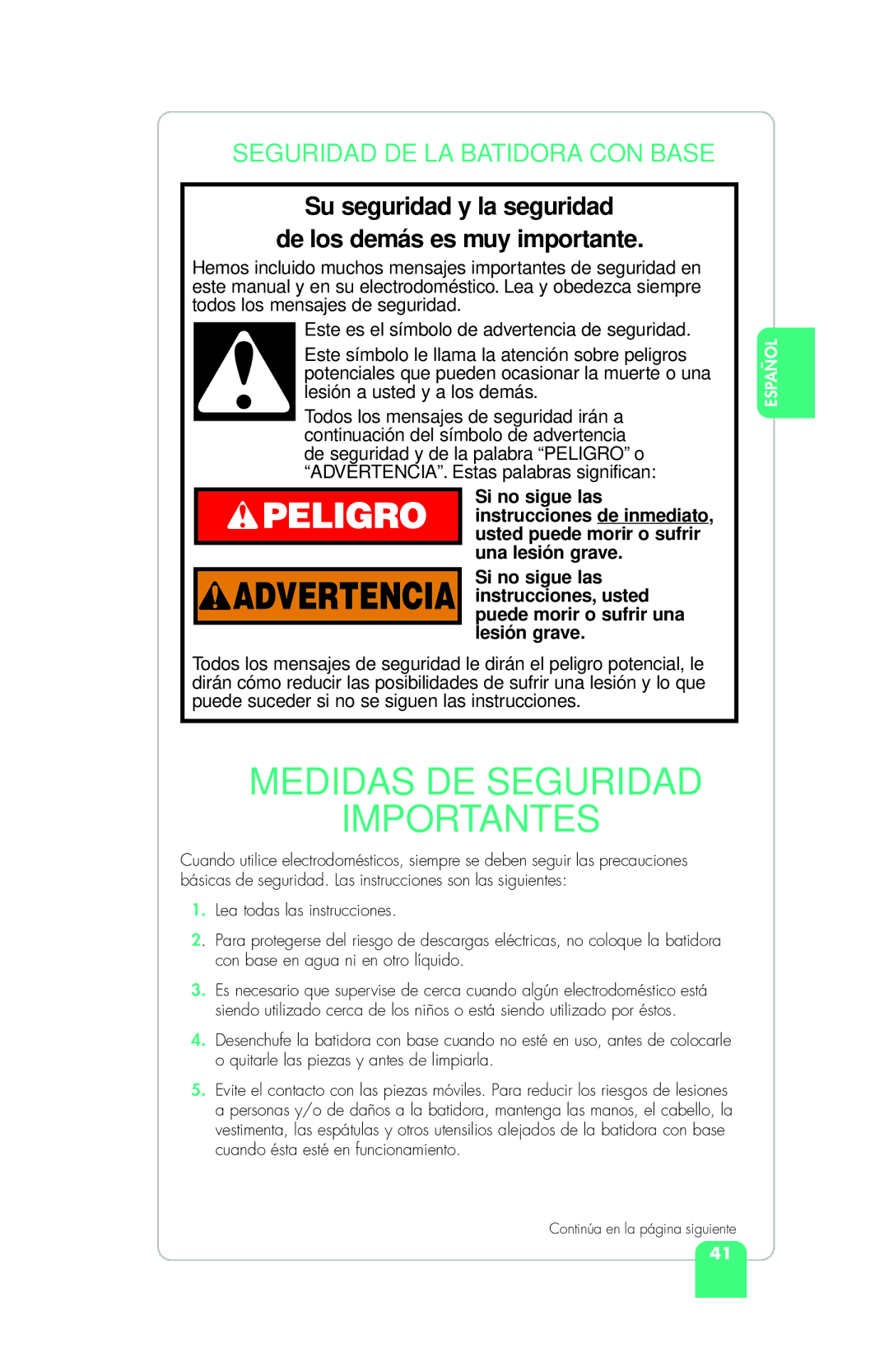 KitchenAid KSM155GSR, KSM95 Seguridad DE LA Batidora CON Base, Su seguridad y la seguridad De los demás es muy importante 