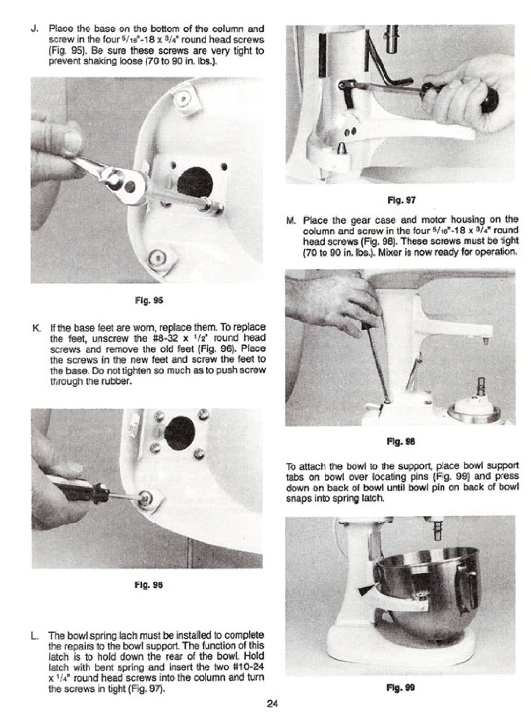 KitchenAid KSMc50, KSM90, K5SS, K45SS manual 