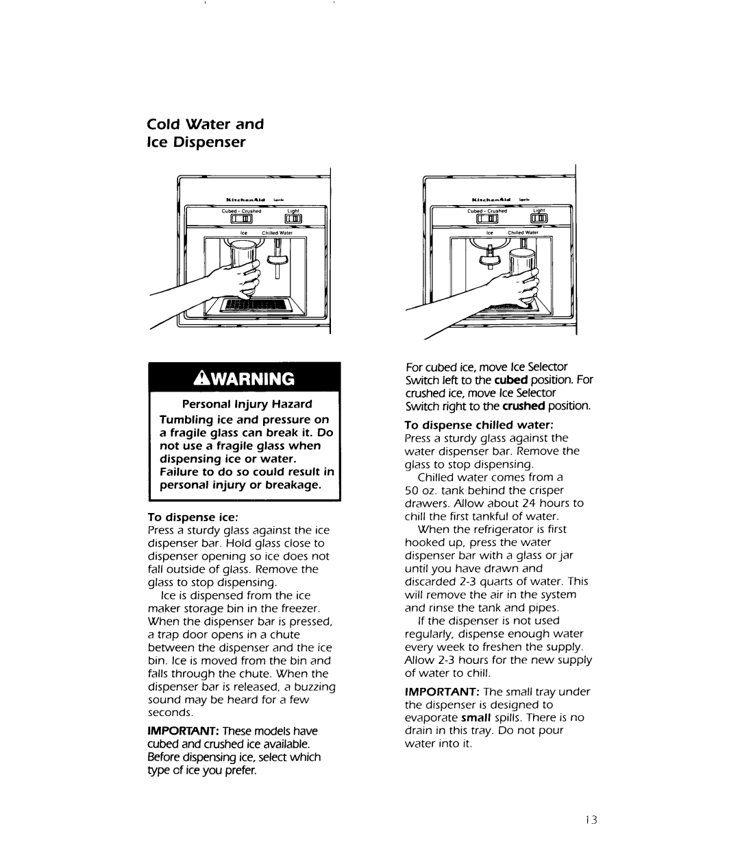 KitchenAid KSRS22Q, KSRB22Q manual 