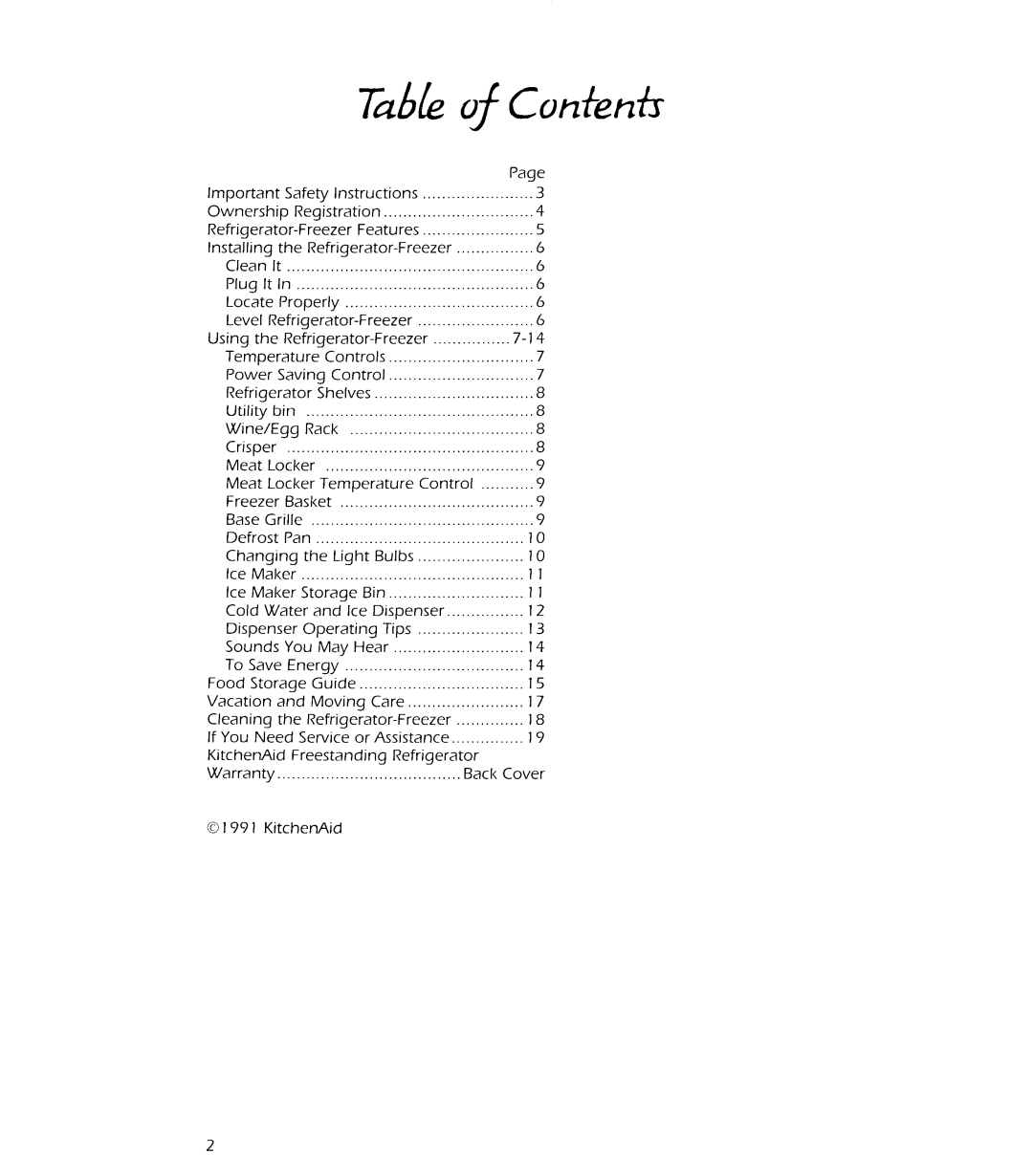 KitchenAid KSRC22D manual 