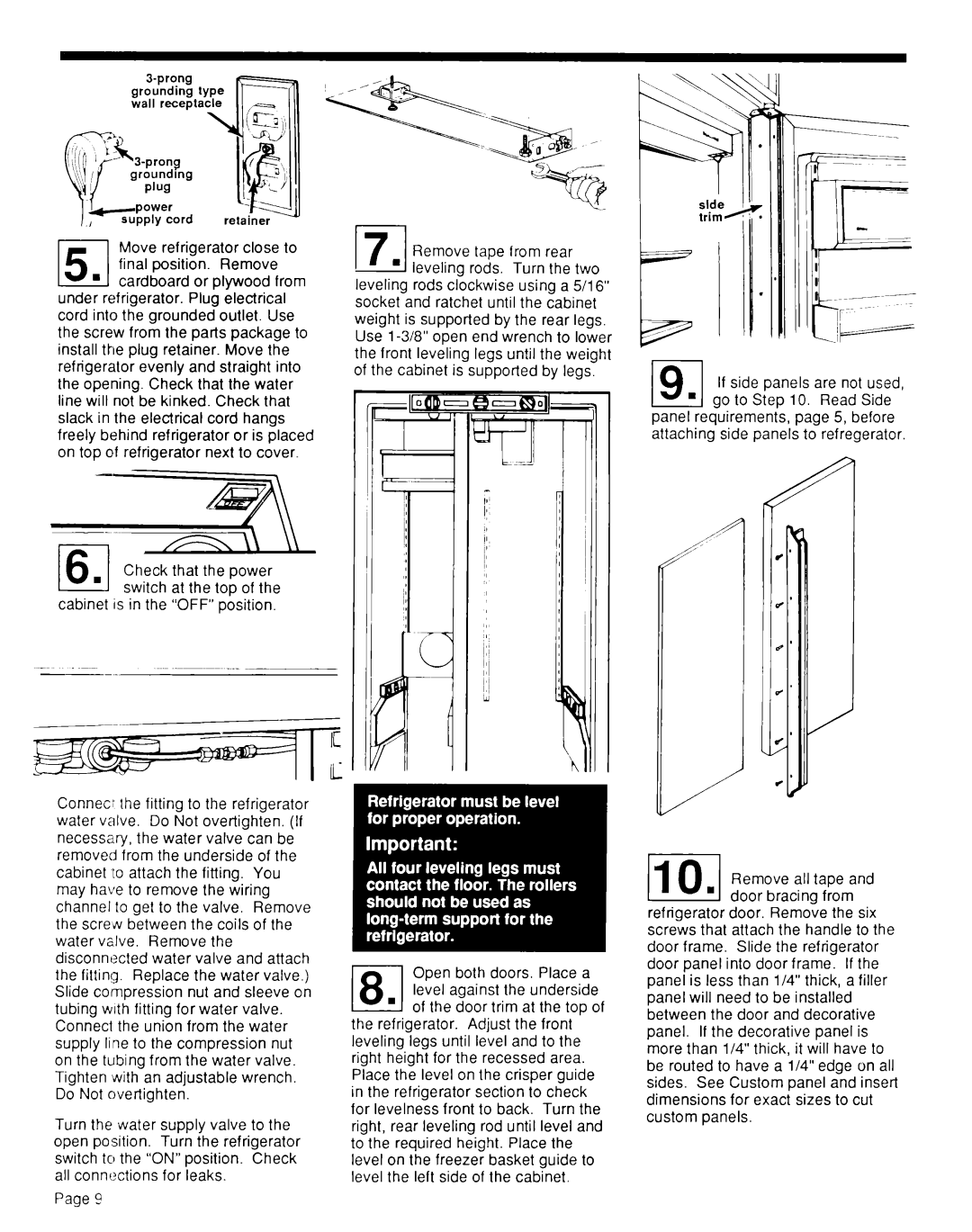 KitchenAid KSRF42DT installation instructions ~ 