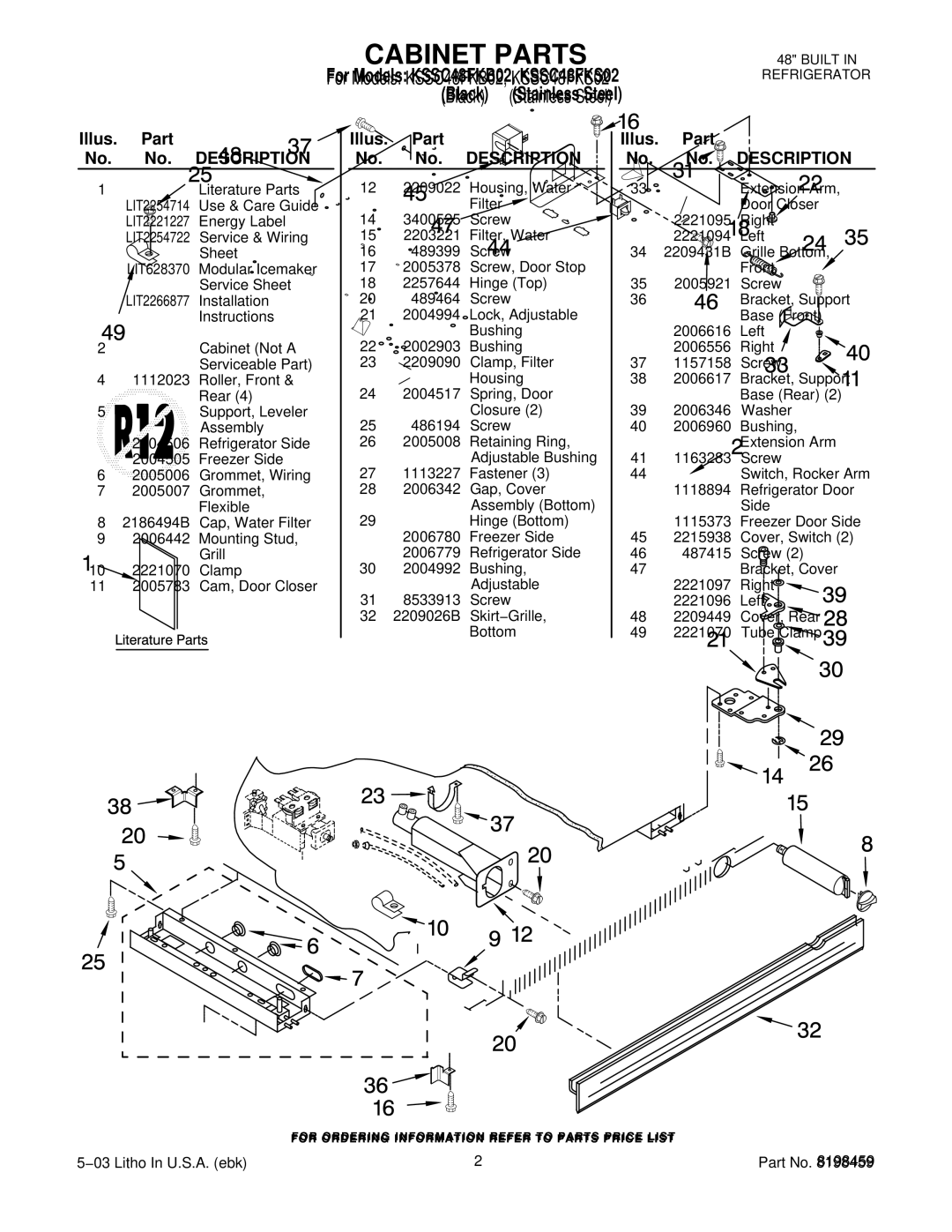 KitchenAid KSSC48FKS02, KSSC48FKB02 manual Description 