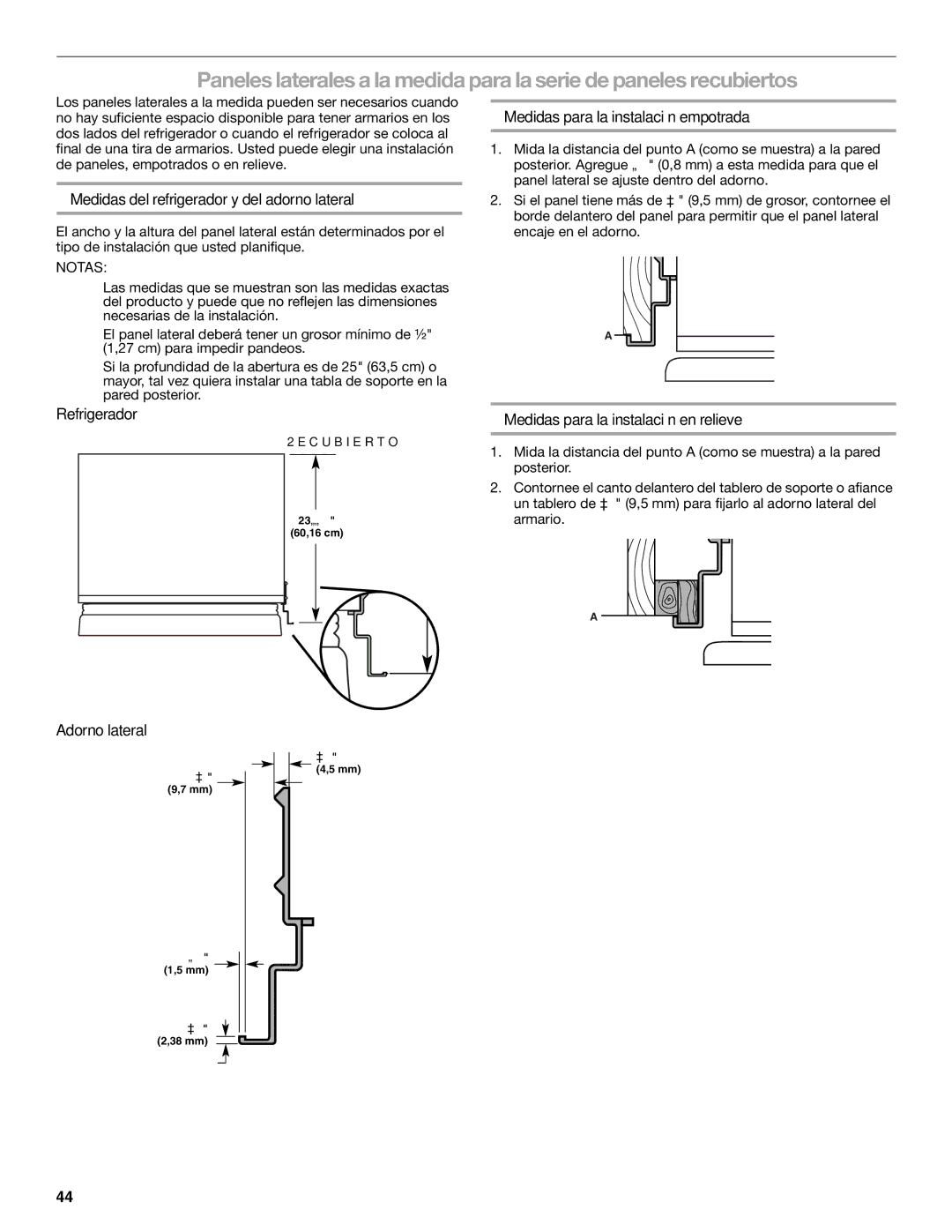 KitchenAid KSSC42FTS, KSSC48FTS, KSSC36FTS manual Recubierto 