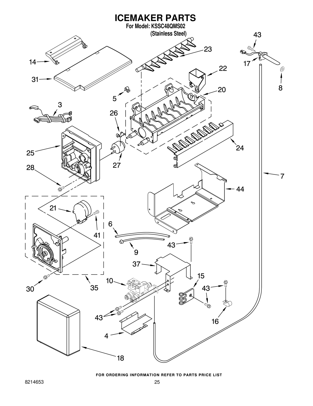 KitchenAid kssc48qms02 manual Icemaker Parts 