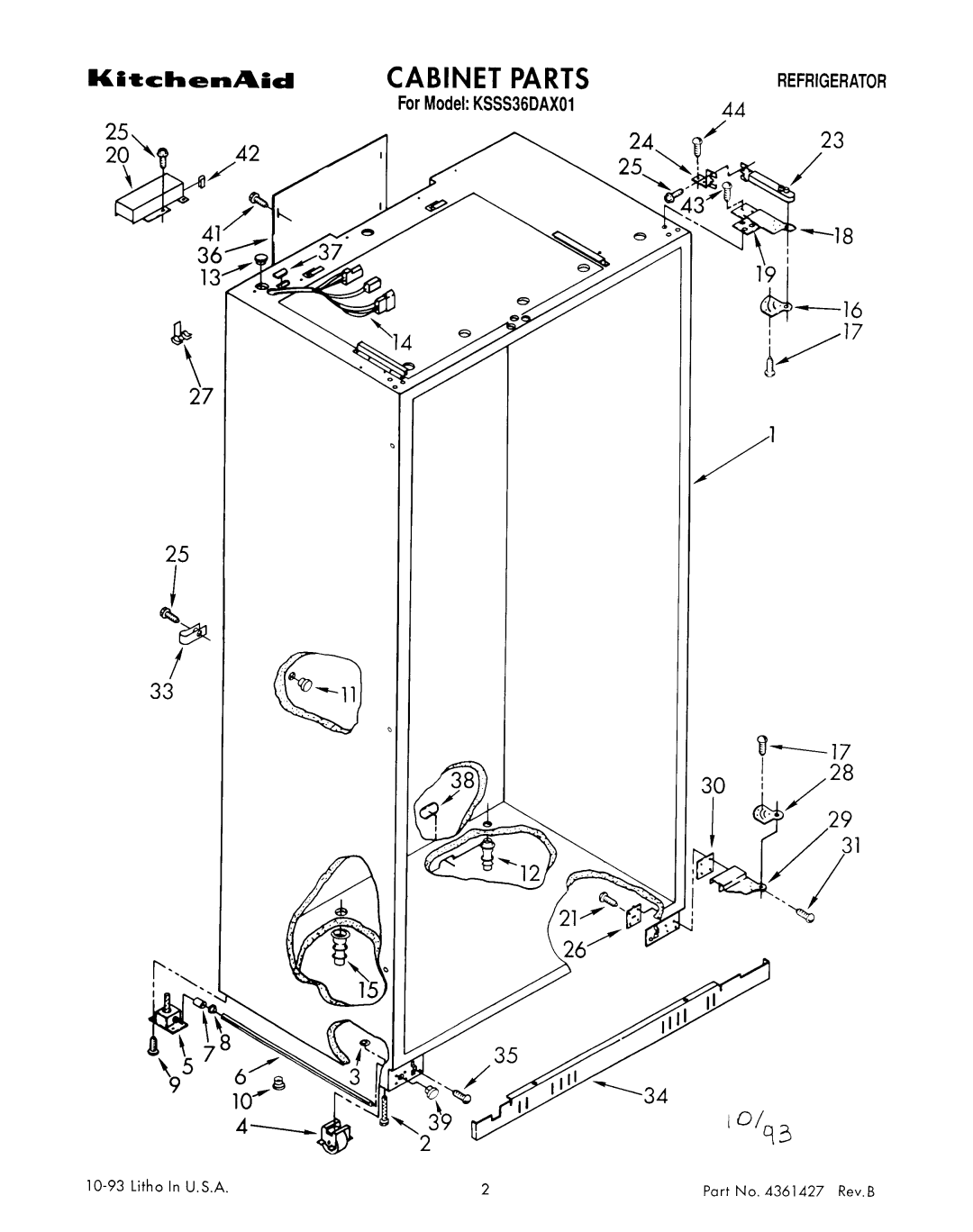 KitchenAid KSSS36DAX01 manual 