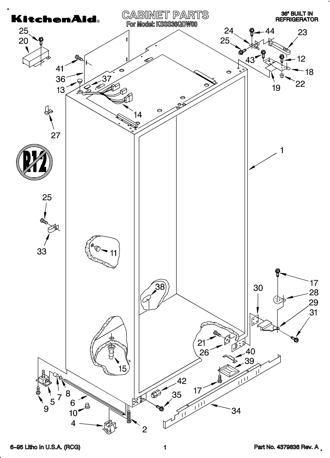 KitchenAid KSSS36QDW00 manual 