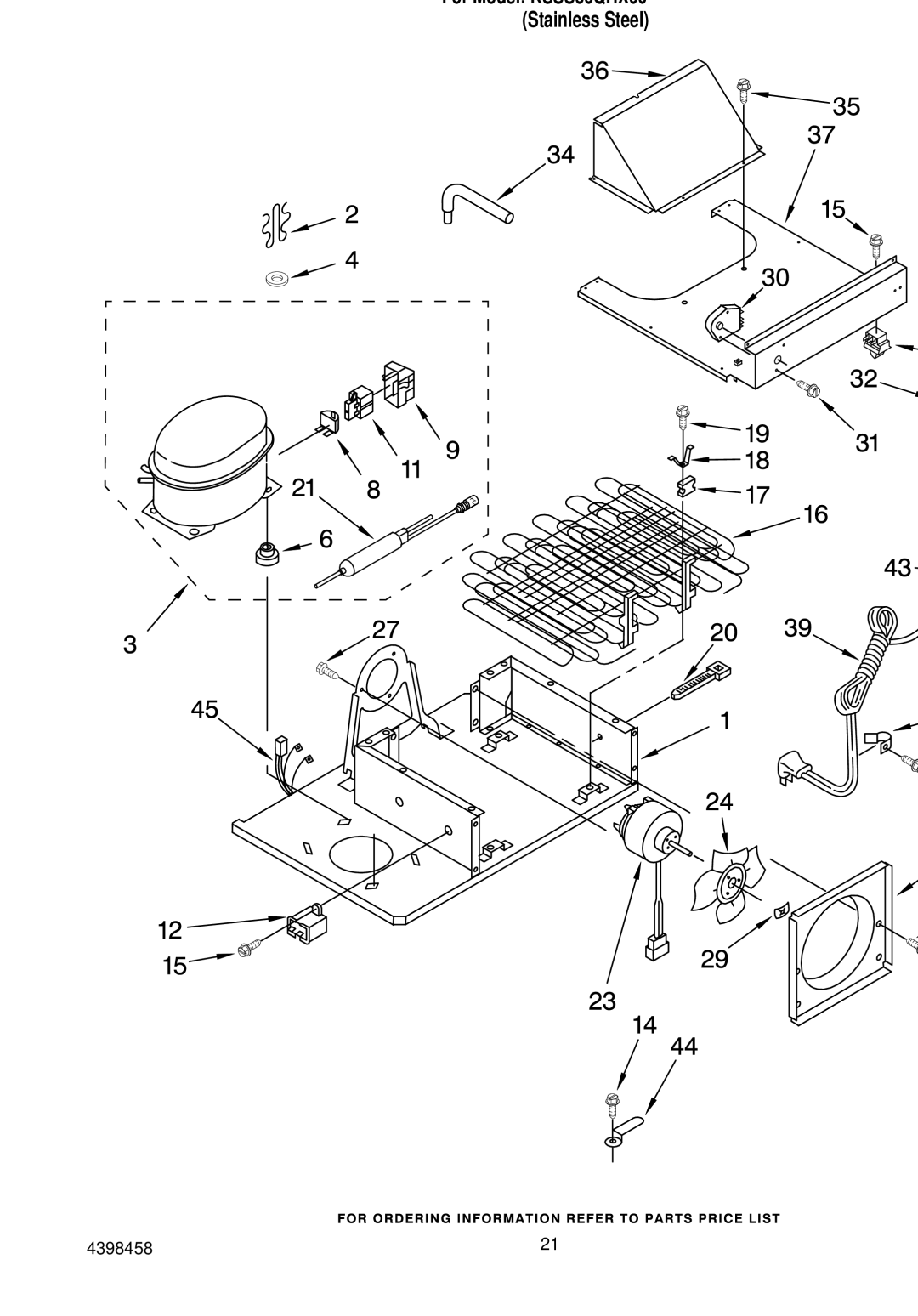 KitchenAid KSSS36QHX00 manual Upper Unit Parts 