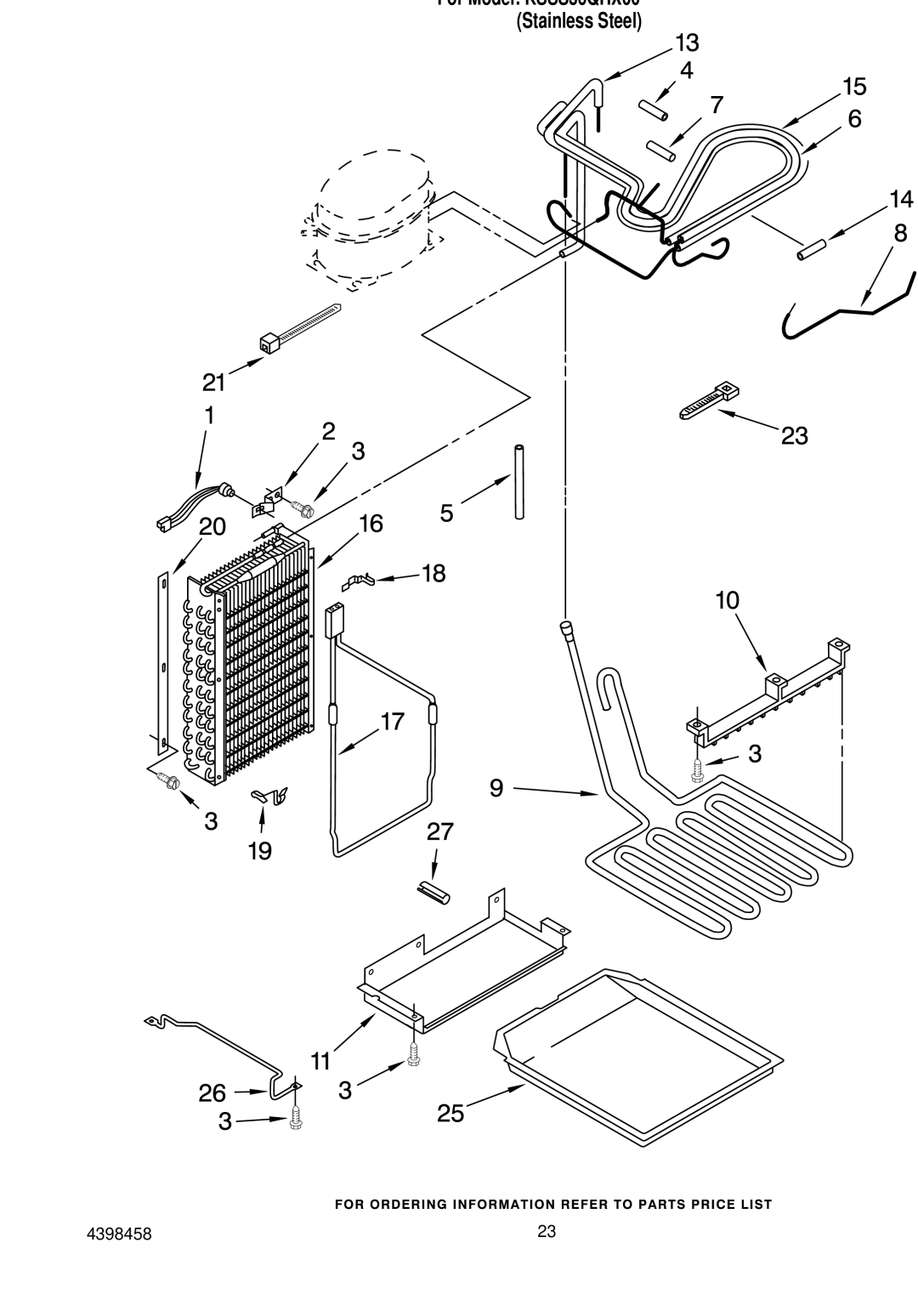 KitchenAid KSSS36QHX00 manual Lower Unit and Tube Parts 