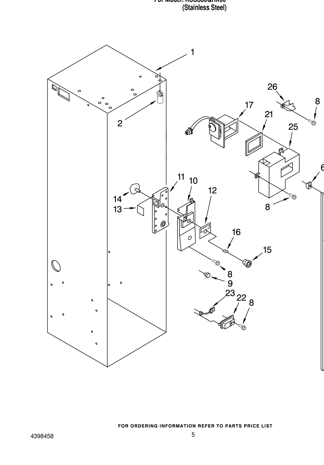 KitchenAid KSSS36QHX00 manual Refrigerator Liner Parts 