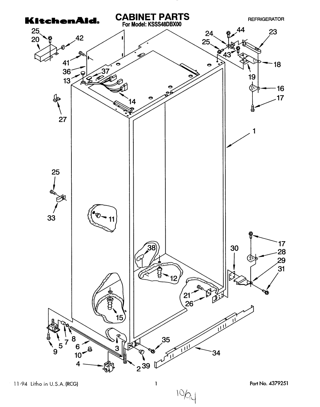 KitchenAid KSSS48DBX00 manual 