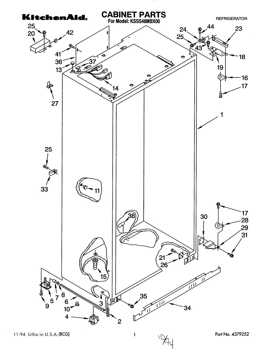 KitchenAid KSSS48MBX00 manual 