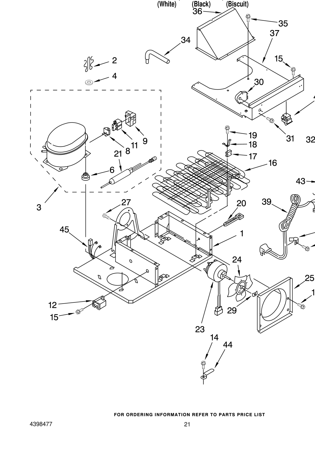 KitchenAid KSSS48QHT00, KSSS48QHW00, KSSS48QHB00 manual Upper Unit Parts 