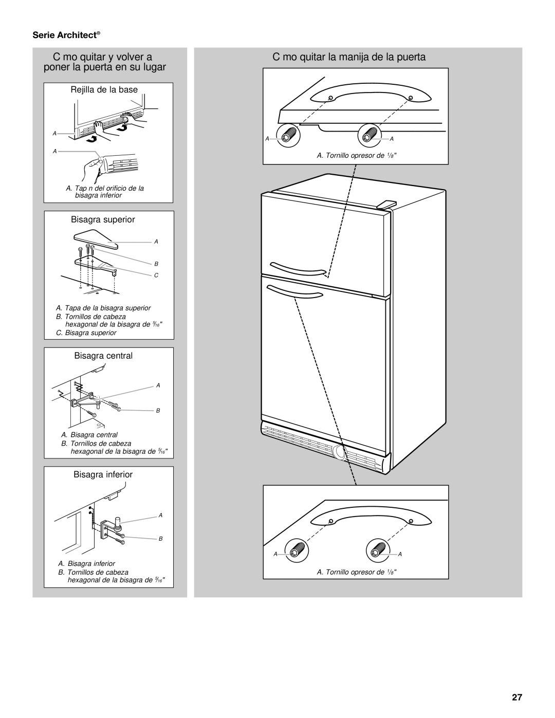 KitchenAid KTRC22KVSS installation instructions Serie Architect 