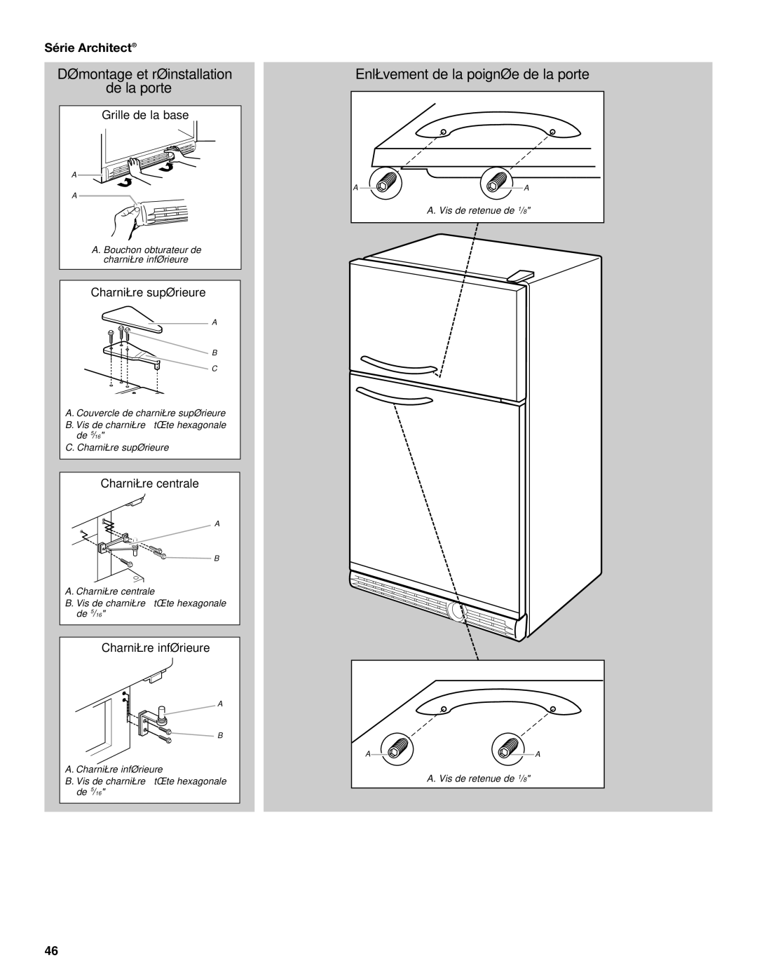 KitchenAid KTRC22KVSS installation instructions Série Architect 