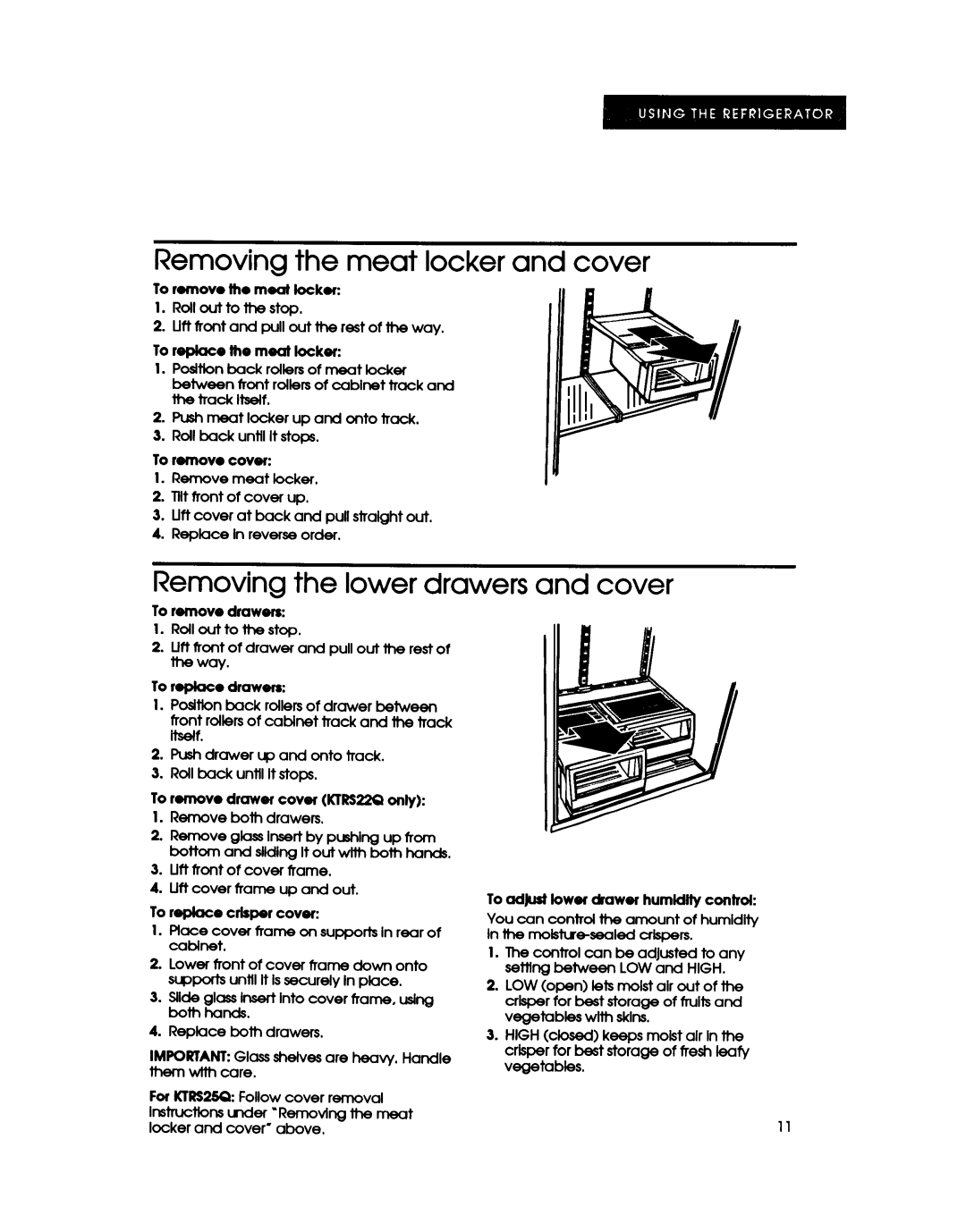 KitchenAid KTRS25Q, KTRS22Q manual 