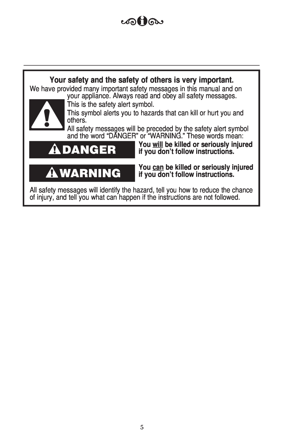 KitchenAid KTT220 manual Danger, Your safety and the safety of others is very important, This is the safety alert symbol 