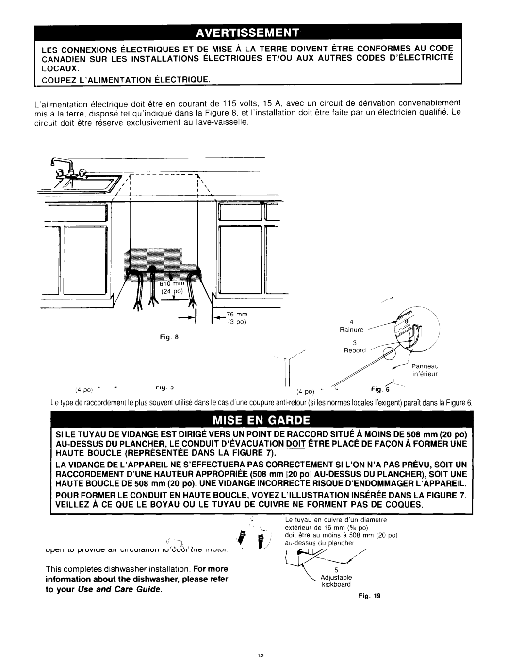 KitchenAid KUD-22 manual Mise EN Place DU LAVE-VAISSELLE 