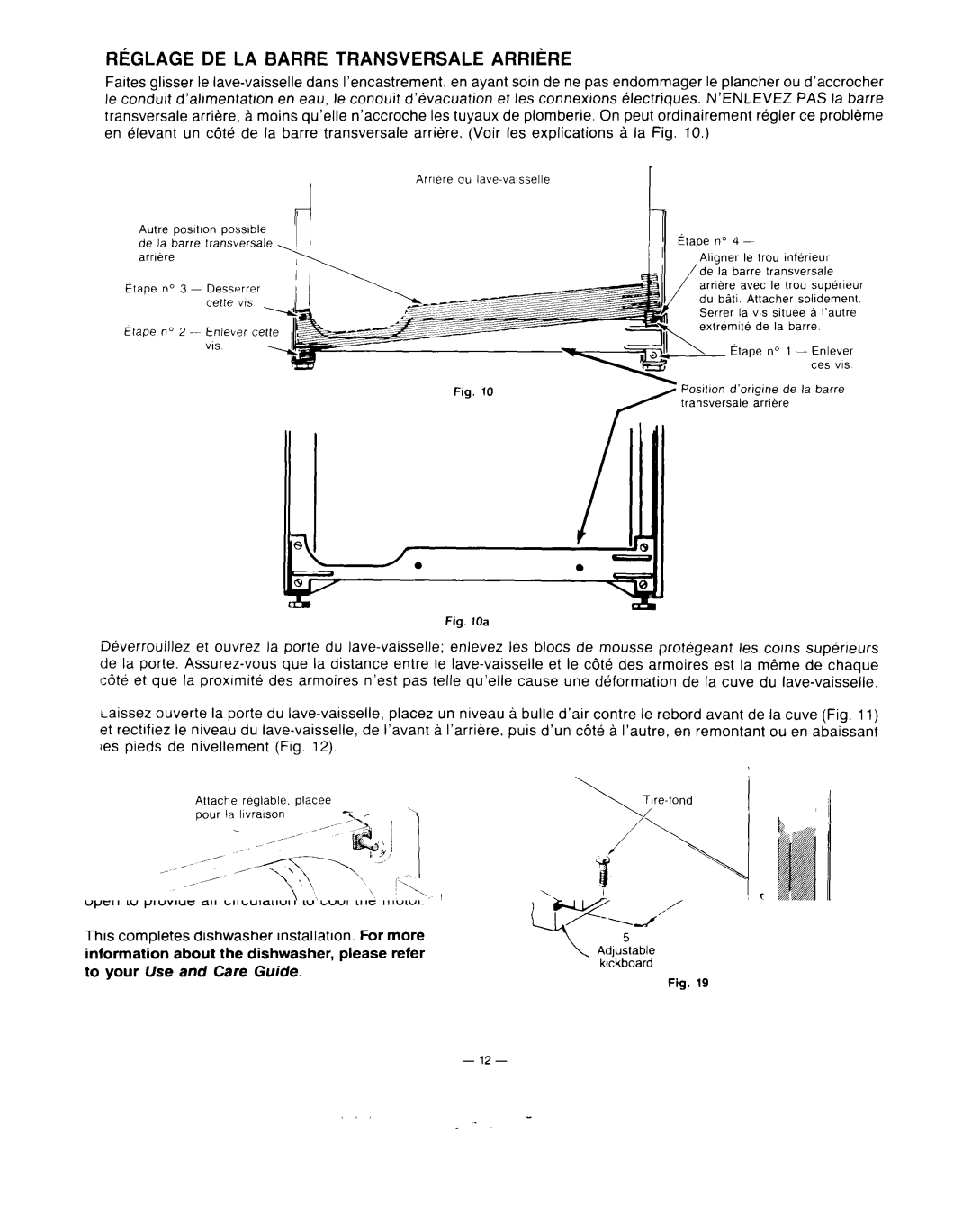 KitchenAid KUD-22 manual RiGLAGEDE LABARRETRANSVERSALEARRItRE 