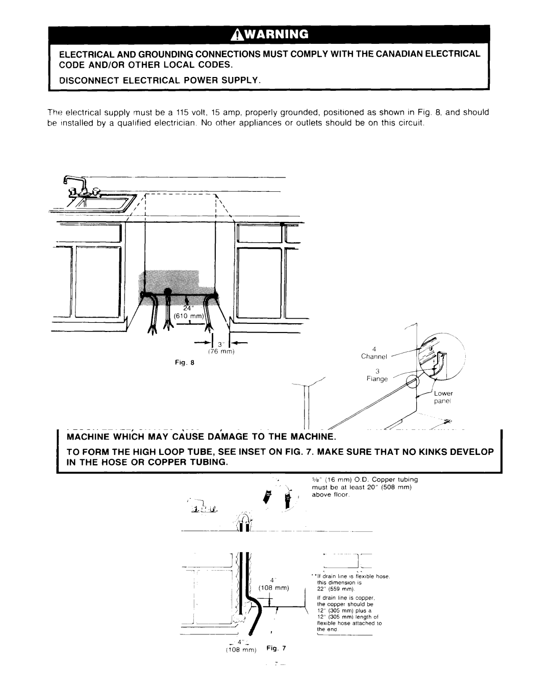 KitchenAid KUD-22 manual Placing the Dishwasher in ITS Location 