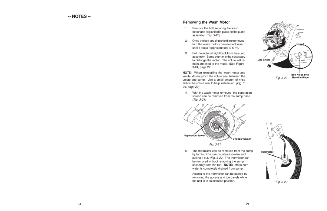 KitchenAid KAD-7, KUD01 manual Removing the Wash Motor 