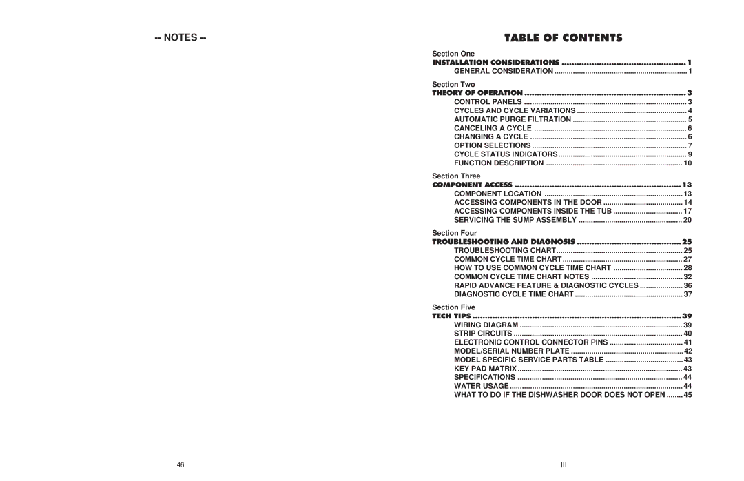 KitchenAid KAD-7, KUD01 manual Table of Contents 